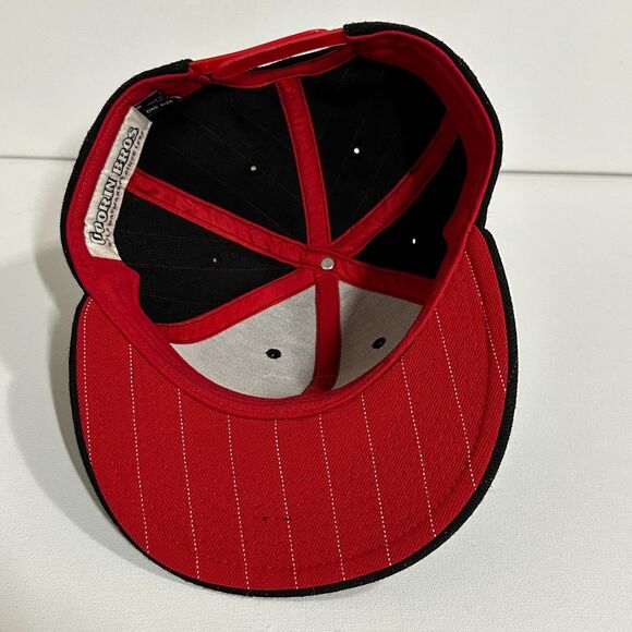 Goorin Bros Hat Red Rooster Black Pinstriped Wool The Farm Snapback Cap - Picture 6 of 11